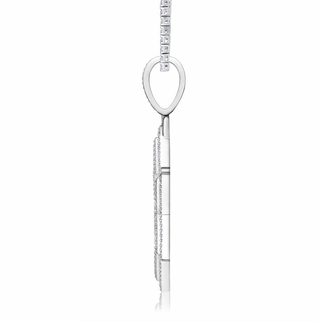 Sirius Moissanite Six-Point Star Pendant Necklace in Sterling Silver