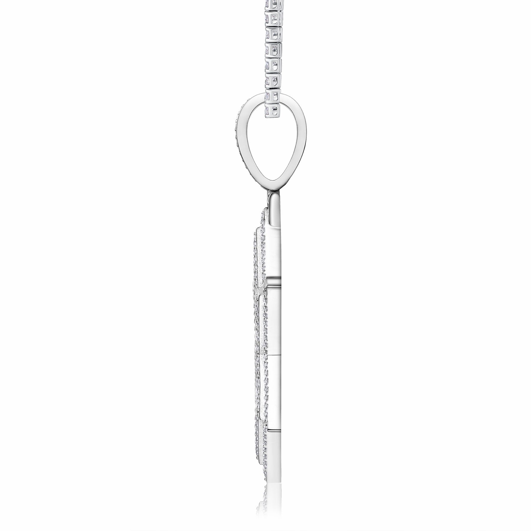Sirius Moissanite Six-Point Star Pendant Necklace in Sterling Silver