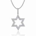 Nova Moissanite Star Pendant Necklace in Sterling Silver