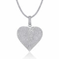 Pulse Moissanite Heart Pendant Necklace in Sterling Silver