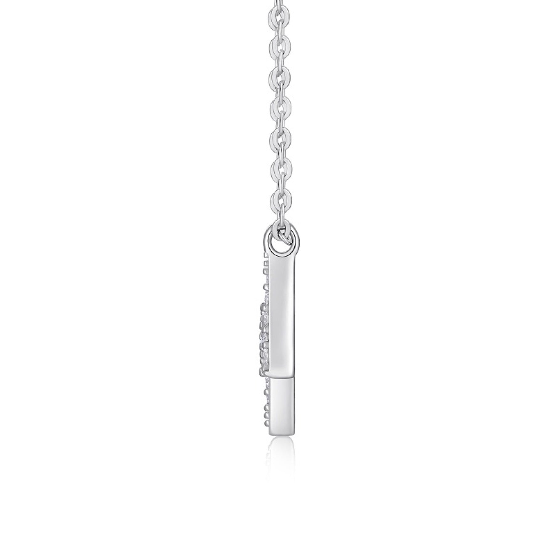 Bolt Moissanite Lightning Bolt Pendant Necklace in Sterling Silver