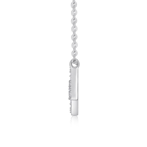 Bolt Moissanite Lightning Bolt Pendant Necklace in Sterling Silver
