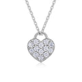 Amoret 1 Carat Moissanite Heart Pendant Necklace in Sterling Silver