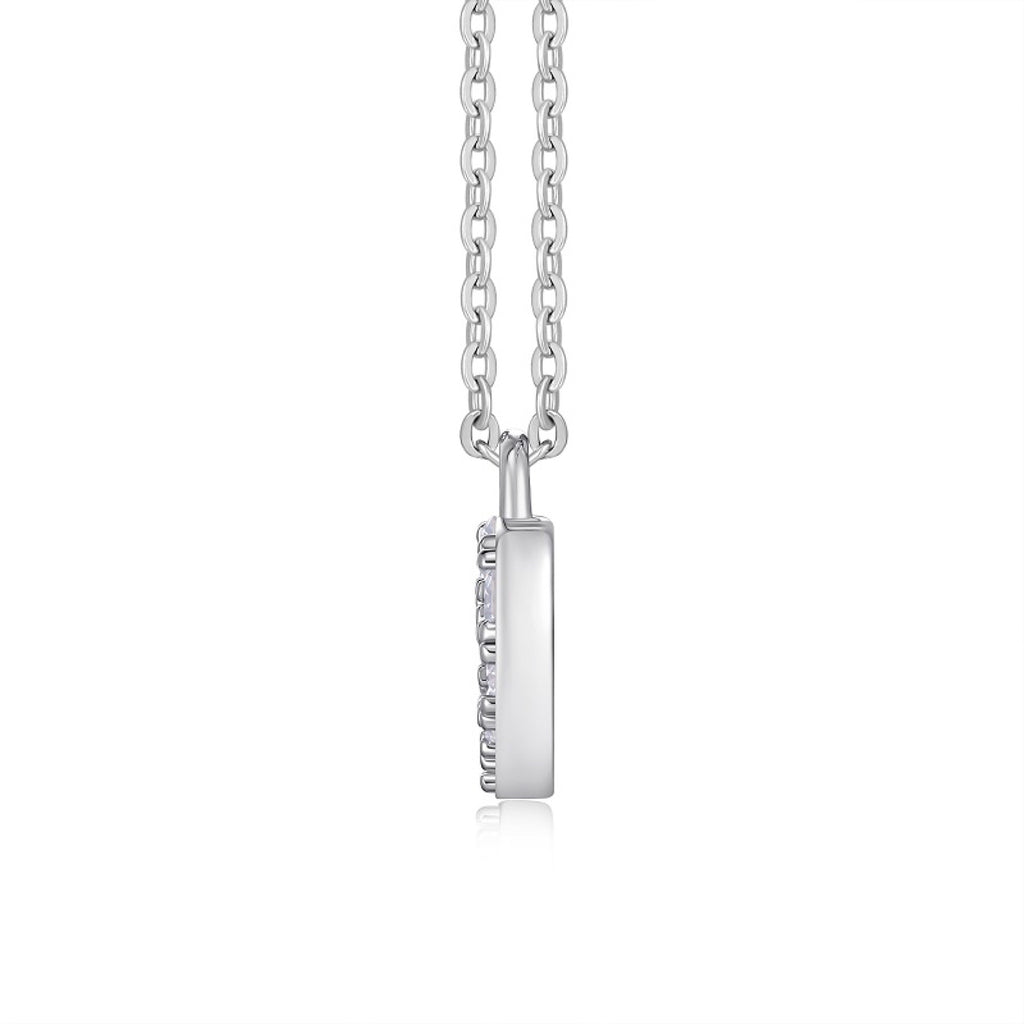 Amoret 1 Carat Moissanite Heart Pendant Necklace in Sterling Silver