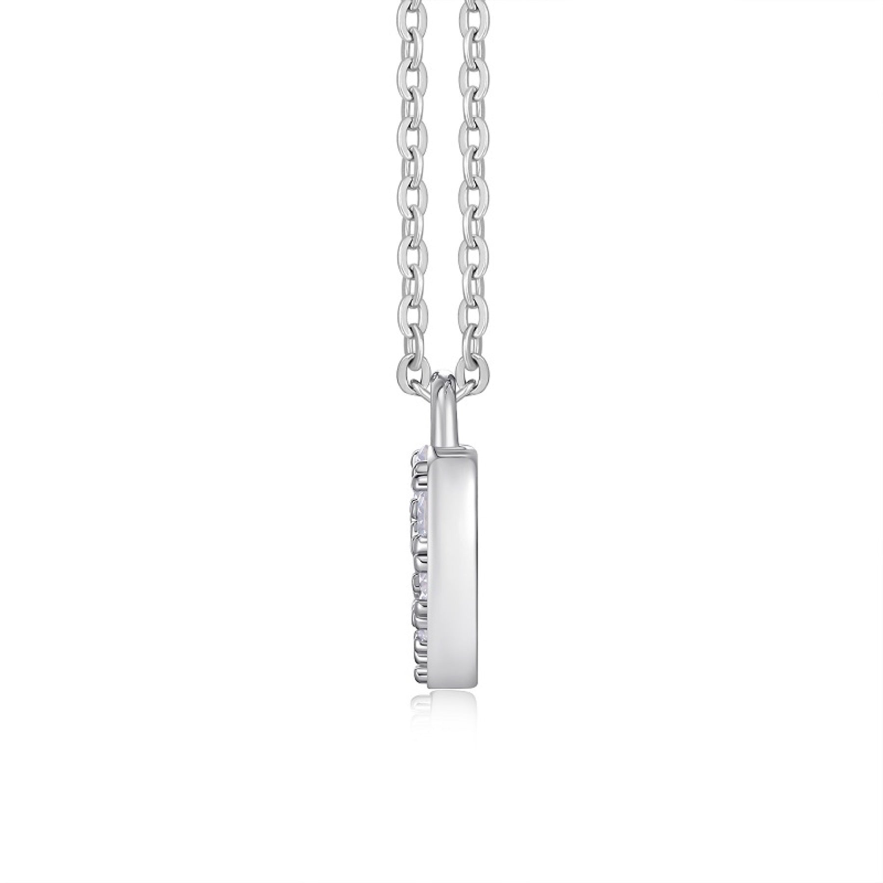Amoret 1 Carat Moissanite Heart Pendant Necklace in Sterling Silver