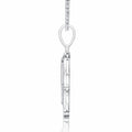 Mano Moissanite Hamsa Pendant Necklace in Sterling Silver