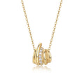 Nexus Moissanite Knot Pendant Necklace in Gold-Tone Sterling Silver