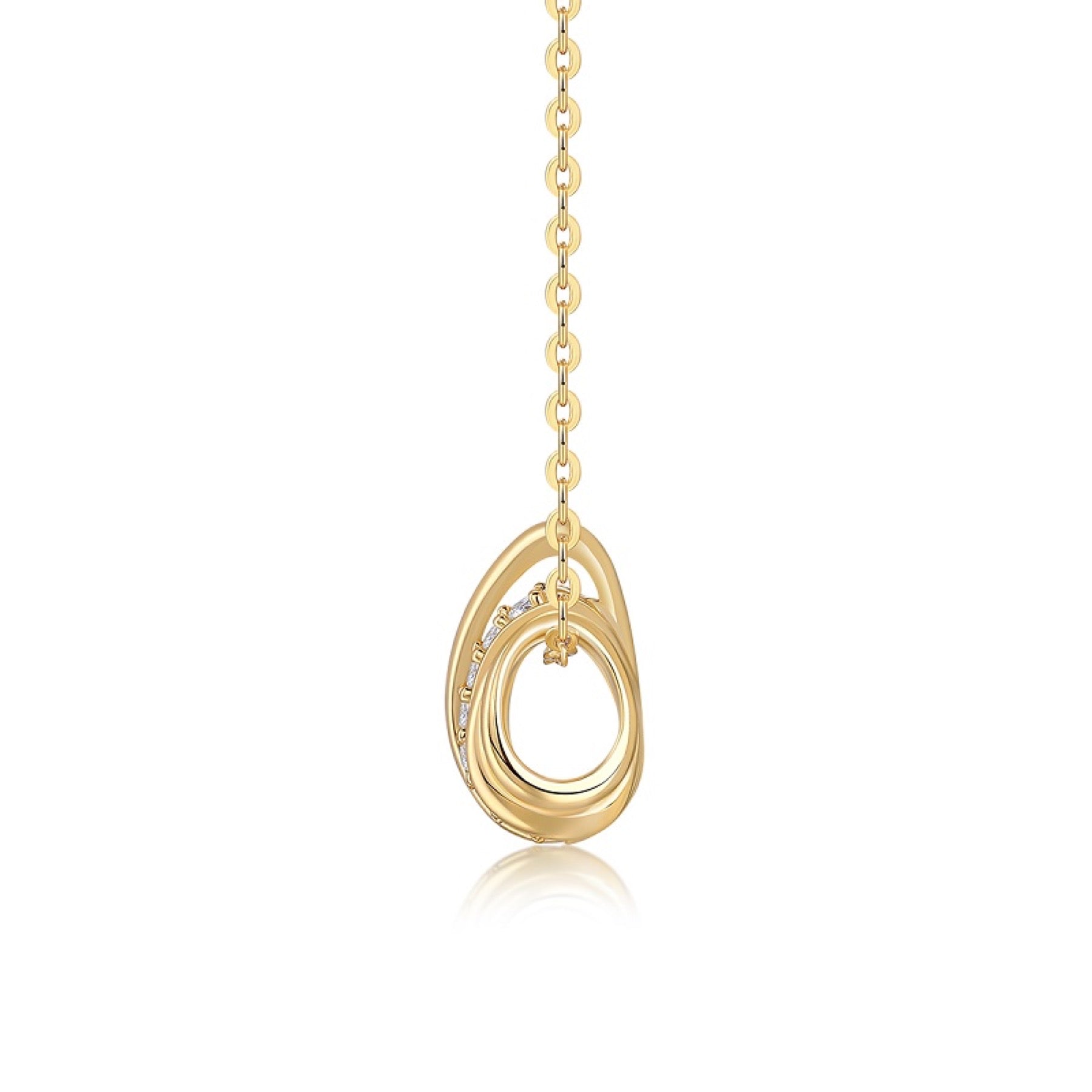 Nexus Moissanite Knot Pendant Necklace in Gold-Tone Sterling Silver