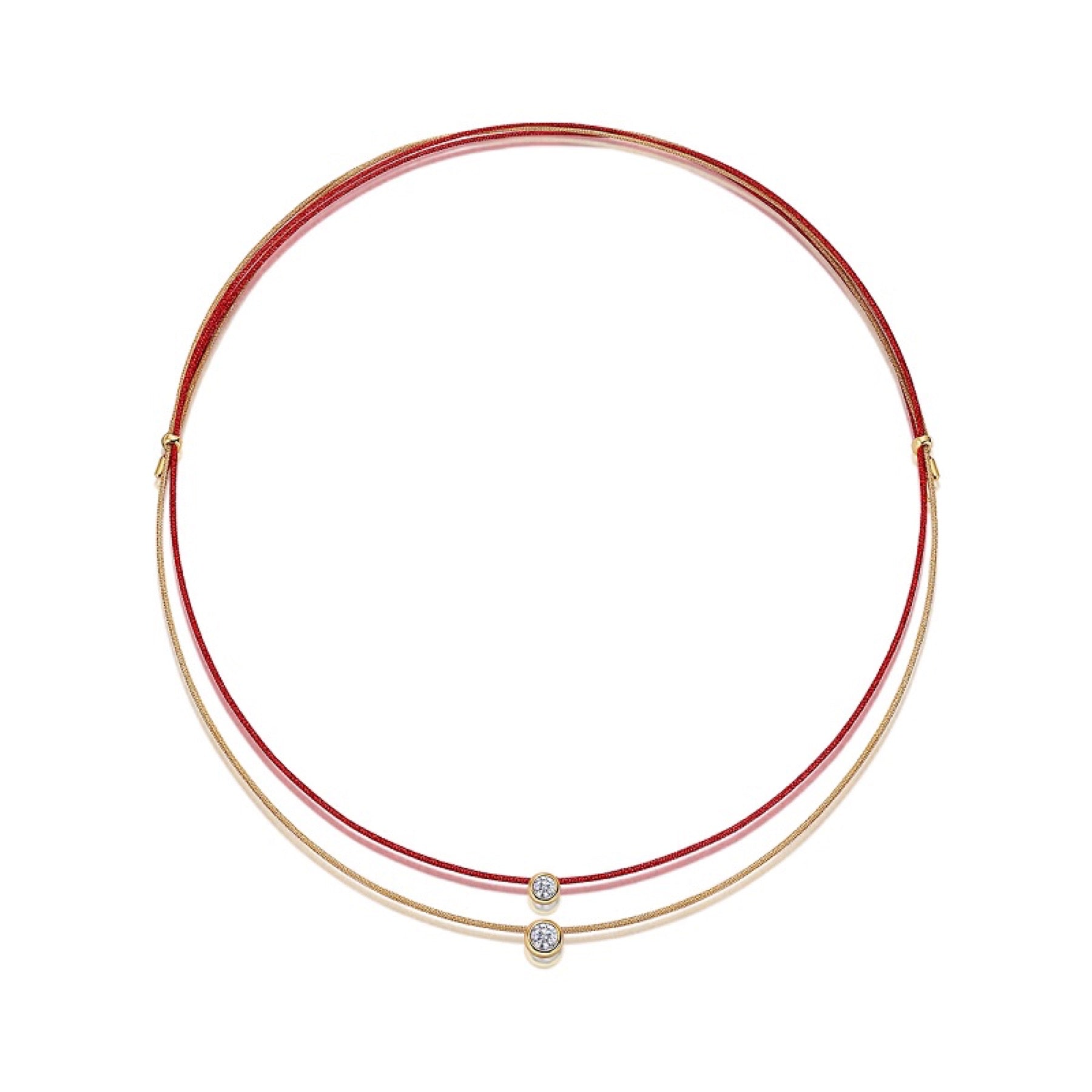 Fortune 0.5 Carat Moissanite Red Cord Necklace in Sterling Silver
