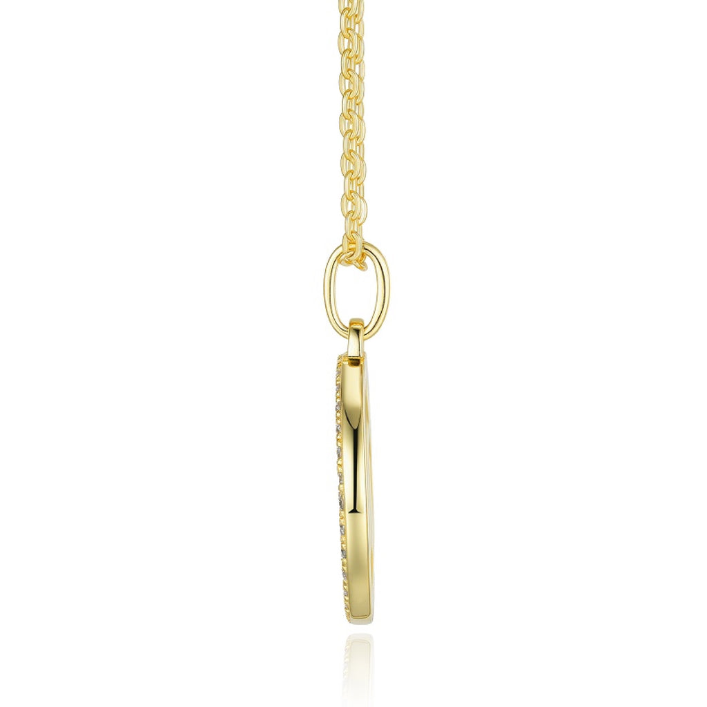 Sagittarius Moissanite Zodiac Pendant Necklace in Gold-Tone Sterling Silver