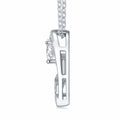 Mom 1 Carat Moissanite Mom Heart Necklace in Sterling Silver