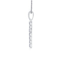 Redeemer Moissanite Cross Necklace in Sterling Silver