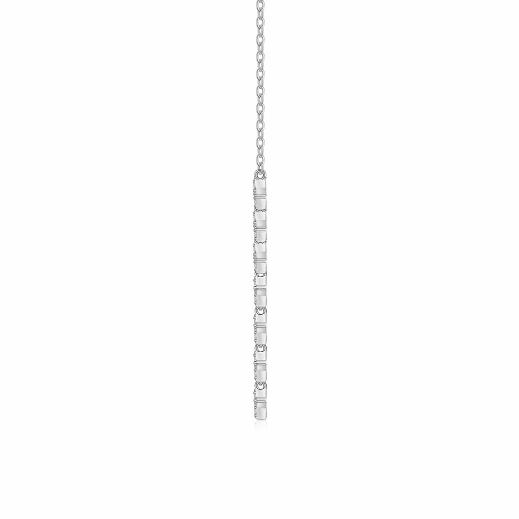 Meteor Moissanite Star Drop Necklace in Sterling Silver