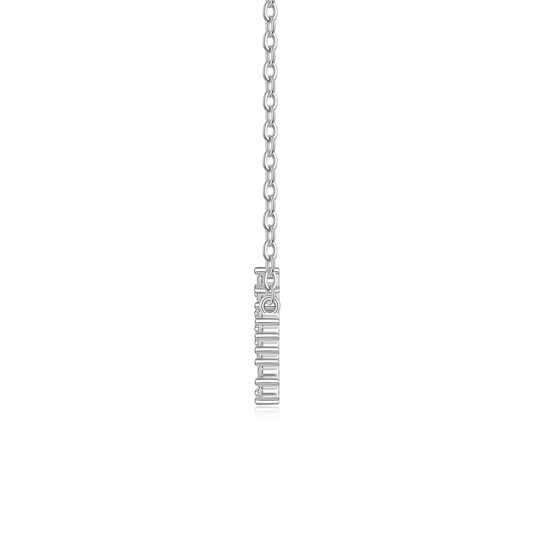 Astra Moissanite Star Pendant Necklace in Sterling Silver