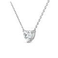 Valentine Heart-Cut Moissanite Heart Pendant Necklace in Sterling Silver