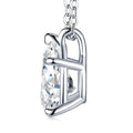 Whirl Moissanite Solitaire Pendant Necklace in Sterling Silver