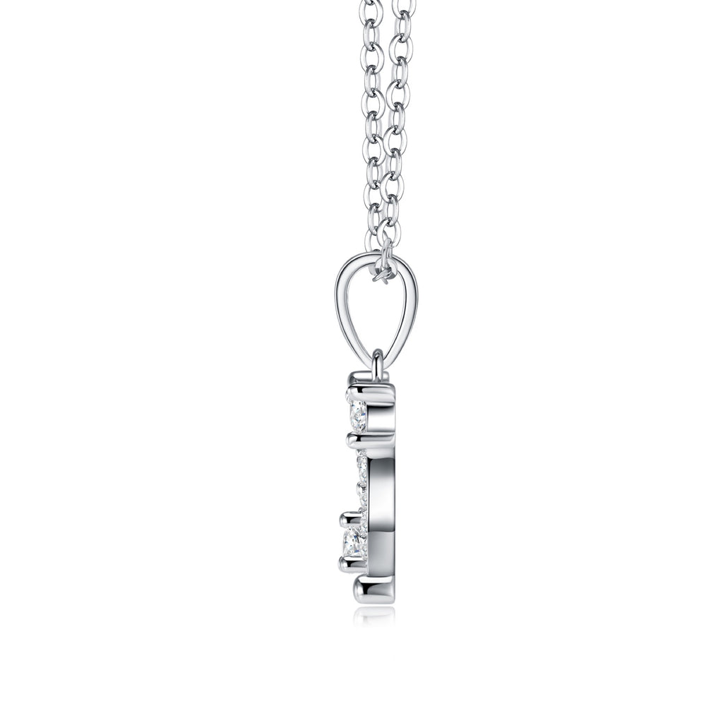 Archer Moissanite Archer Pendant Necklace in Sterling Silver
