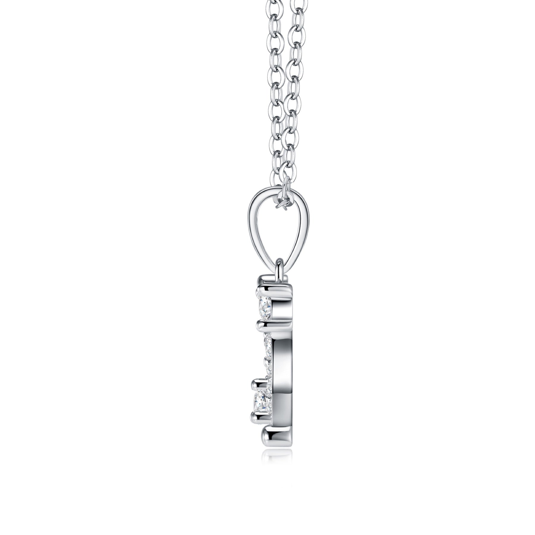 Archer Moissanite Archer Pendant Necklace in Sterling Silver