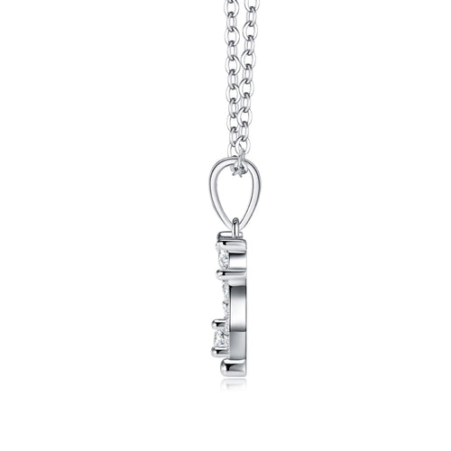 Archer Moissanite Archer Pendant Necklace in Sterling Silver