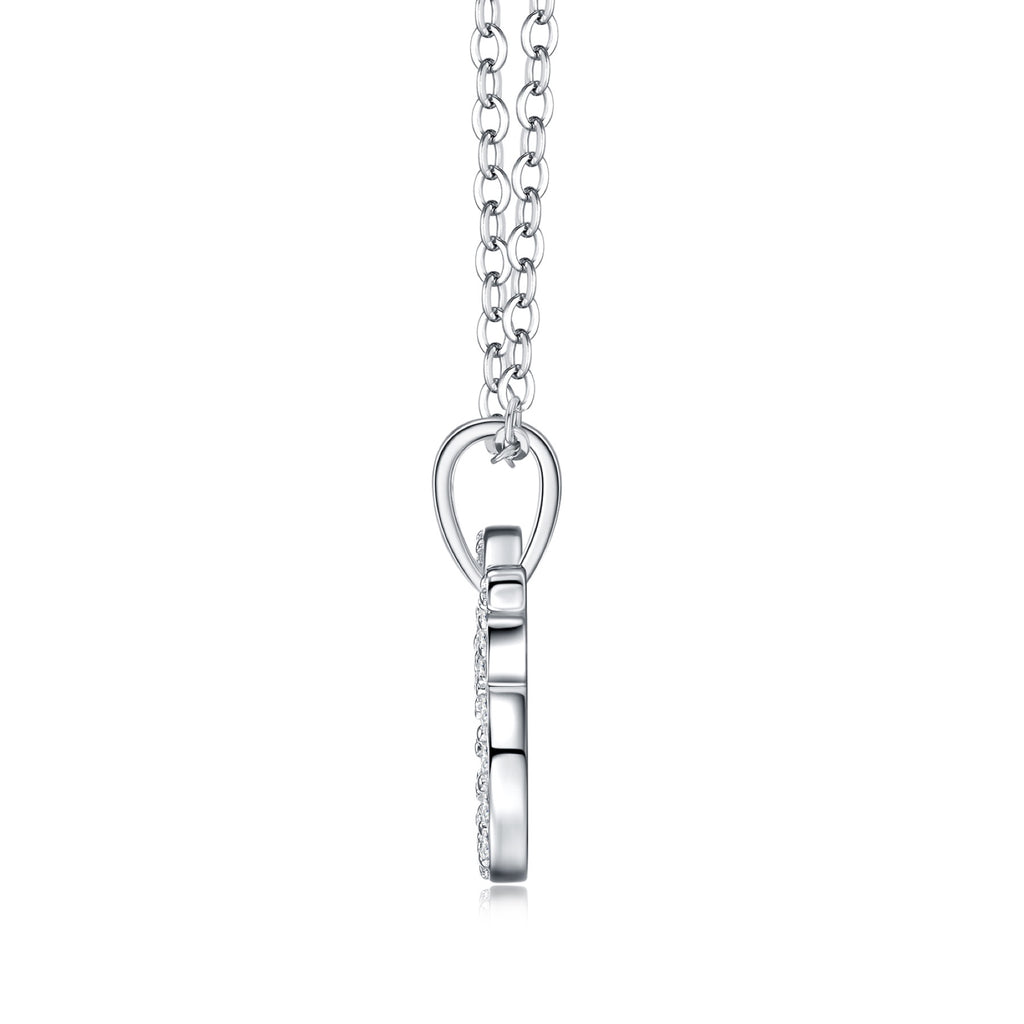 Taurus Moissanite Zodiac Pendant Necklace in Sterling Silver