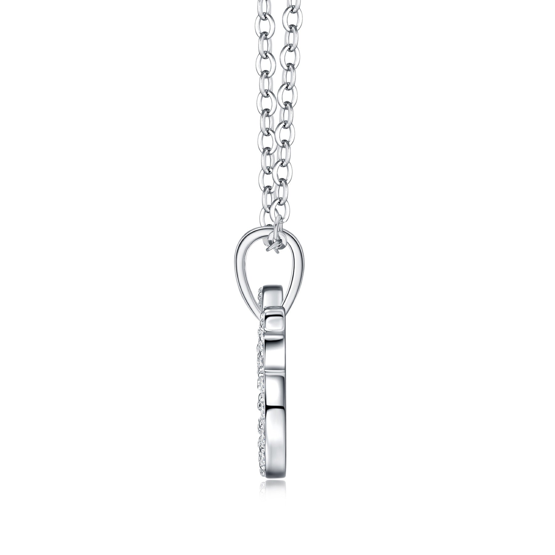 Taurus Moissanite Zodiac Pendant Necklace in Sterling Silver