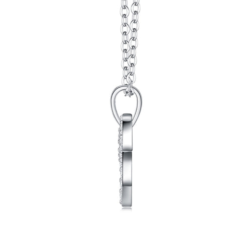 Aries Moissanite Zodiac Pendant Necklace in Sterling Silver
