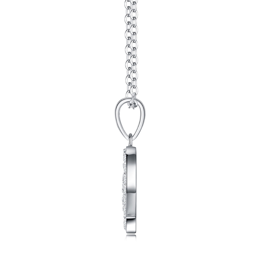 Leo Moissanite Zodiac Pendant Necklace in Sterling Silver