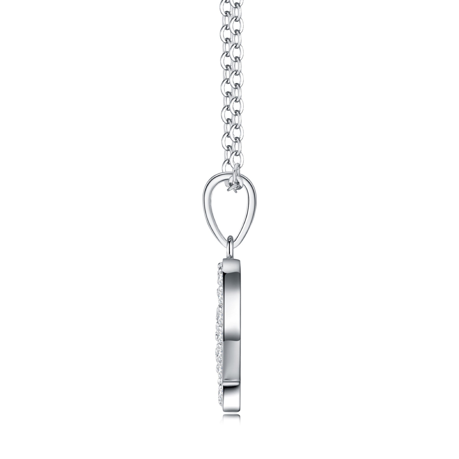 Leo Moissanite Zodiac Pendant Necklace in Sterling Silver