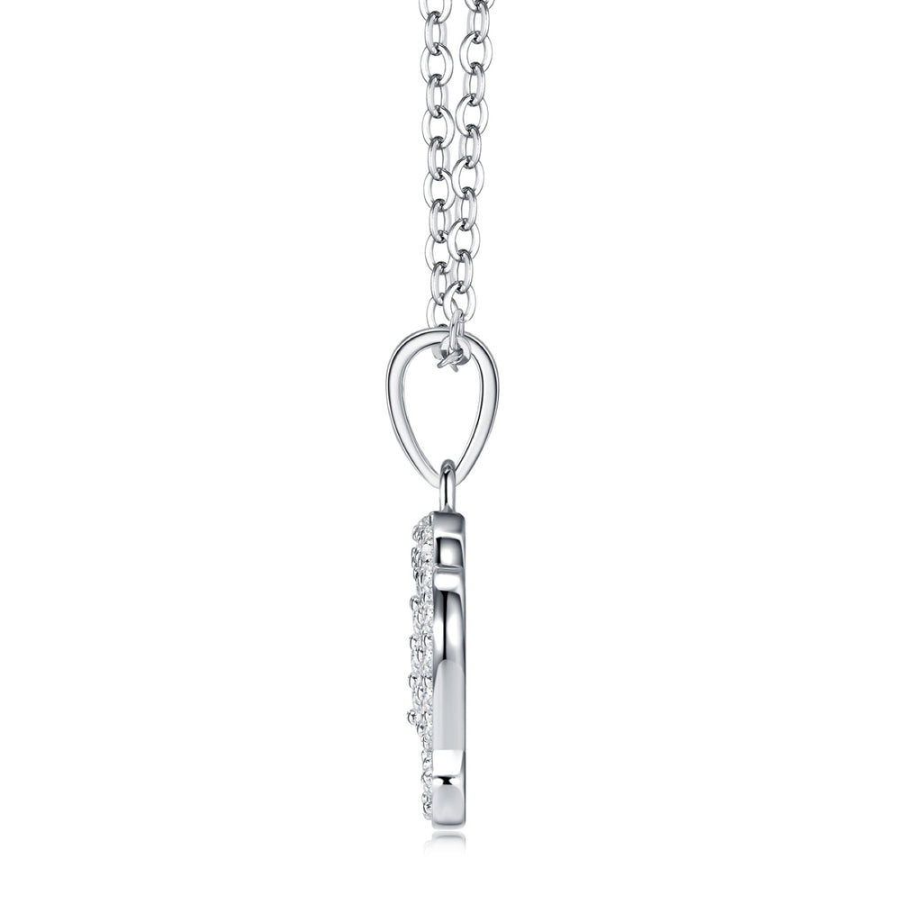 Virgo Moissanite Zodiac Pendant Necklace in Sterling Silver