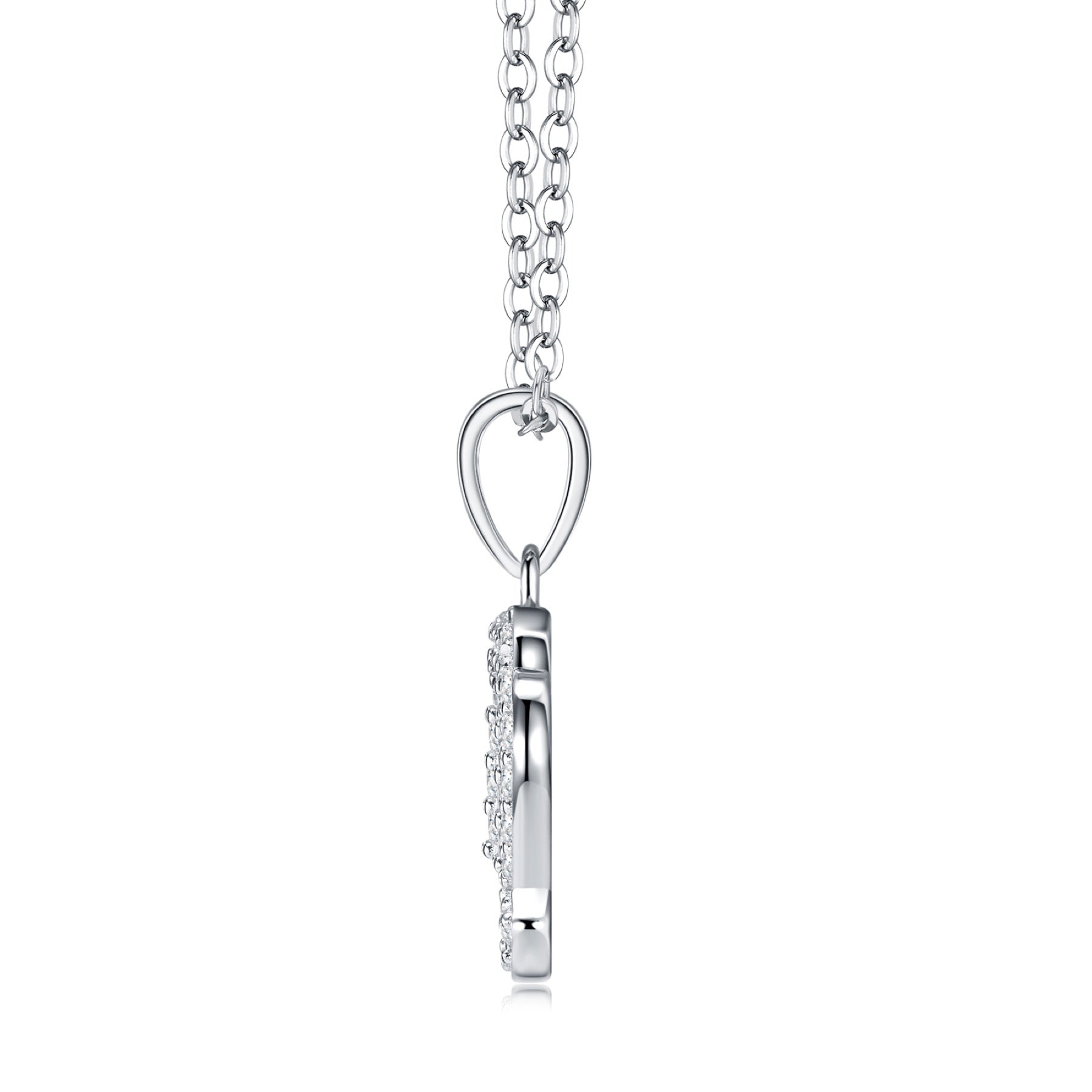 Virgo Moissanite Zodiac Pendant Necklace in Sterling Silver