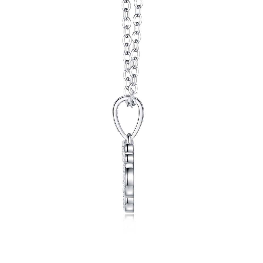 Libra Moissanite Zodiac Pendant Necklace in Sterling Silver