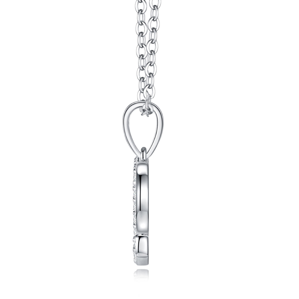 Scorpio Moissanite Zodiac Pendant Necklace in Sterling Silver