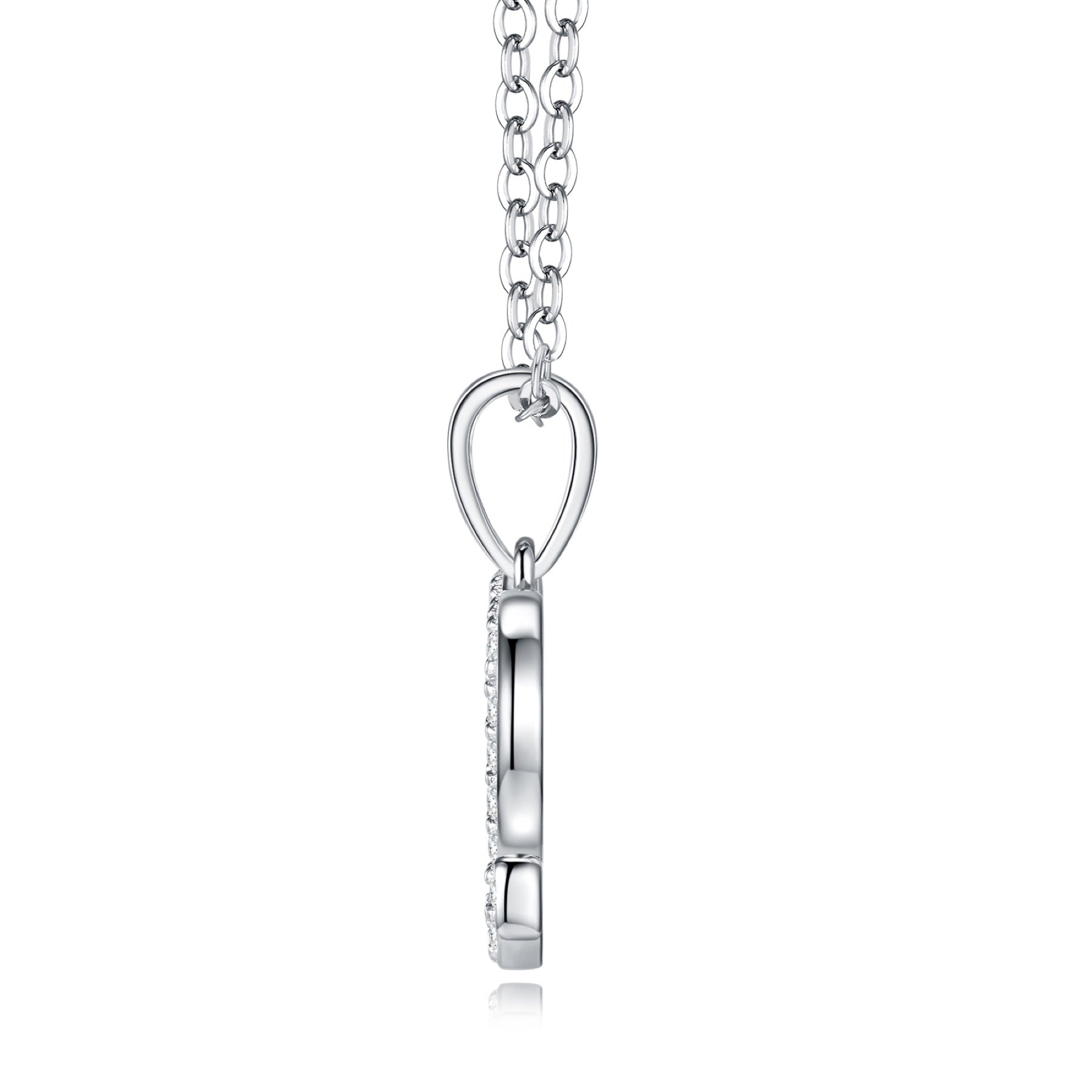 Scorpio Moissanite Zodiac Pendant Necklace in Sterling Silver