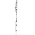 Eternal Moissanite Infinity Cross Lariat Necklace in Sterling Silver