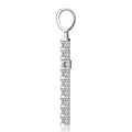 Testament Moissanite Cross Necklace in Sterling Silver