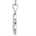 Amulet Moissanite Hamsa Pendant Necklace in Sterling Silver