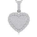 Adored Moissanite Heart Pendant Necklace in Sterling Silver