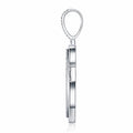 Emmanuel Moissanite Cross Necklace in Sterling Silver