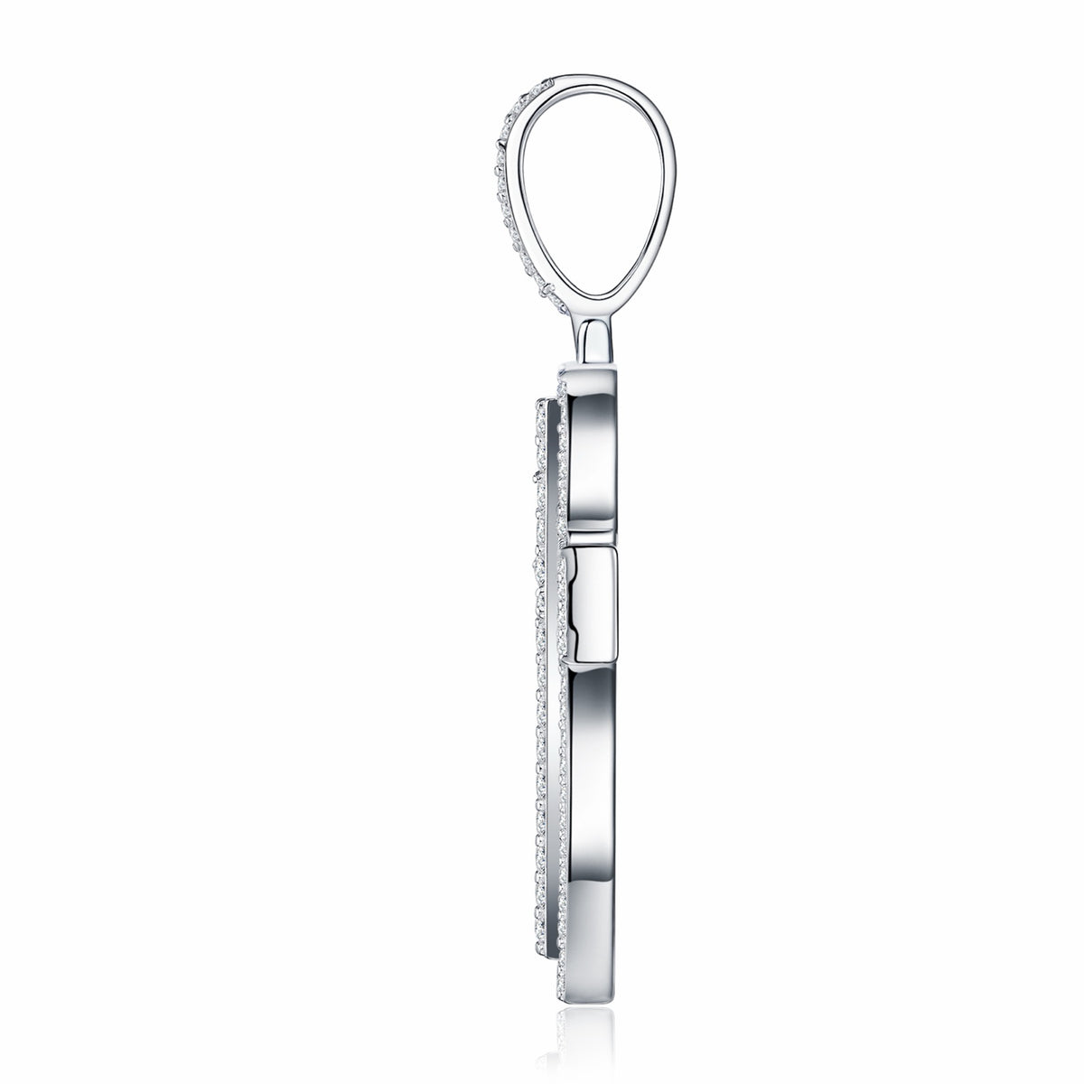 Emmanuel Moissanite Cross Pendant in Sterling Silver
