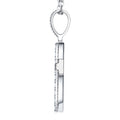 Providence Moissanite Cross Necklace in Sterling Silver