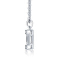 Facette Moissanite Baguette Cluster Pendant Necklace in Sterling Silver