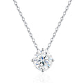 Simplicity 0.5 Carat Moissanite Solitaire Pendant Necklace in Sterling Silver