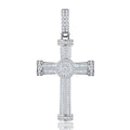 Icon Moissanite Cross Necklace in Sterling Silver
