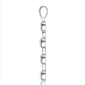 Pillar Moissanite Cross Necklace in Sterling Silver