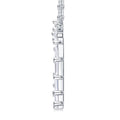 Circlet Moissanite Baguette Circle Necklace in Sterling Silver