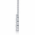 Wreath Moissanite Circle Wreath Necklace in Sterling Silver