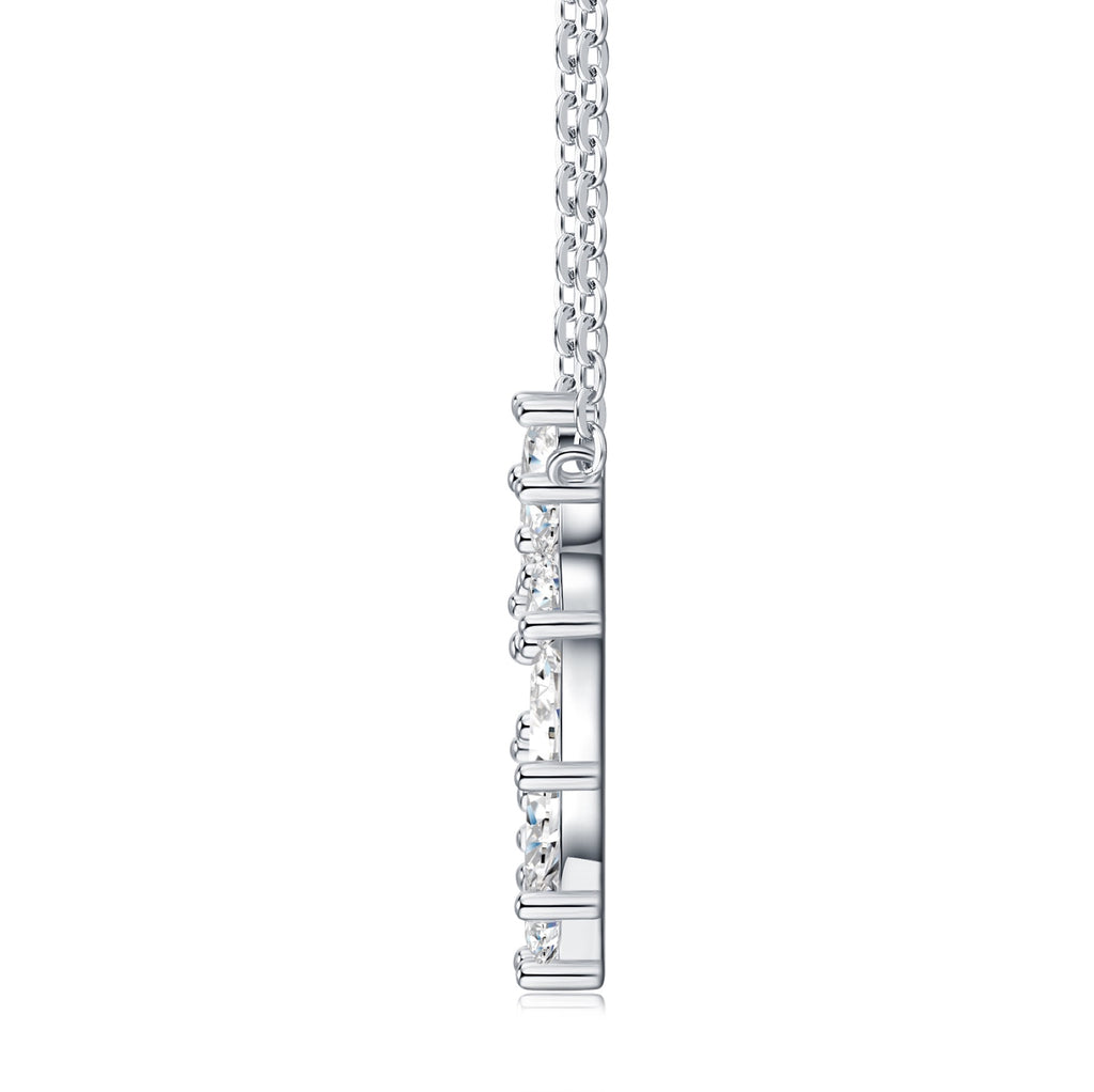 Verdure Moissanite Laurel Wreath Necklace in Sterling Silver