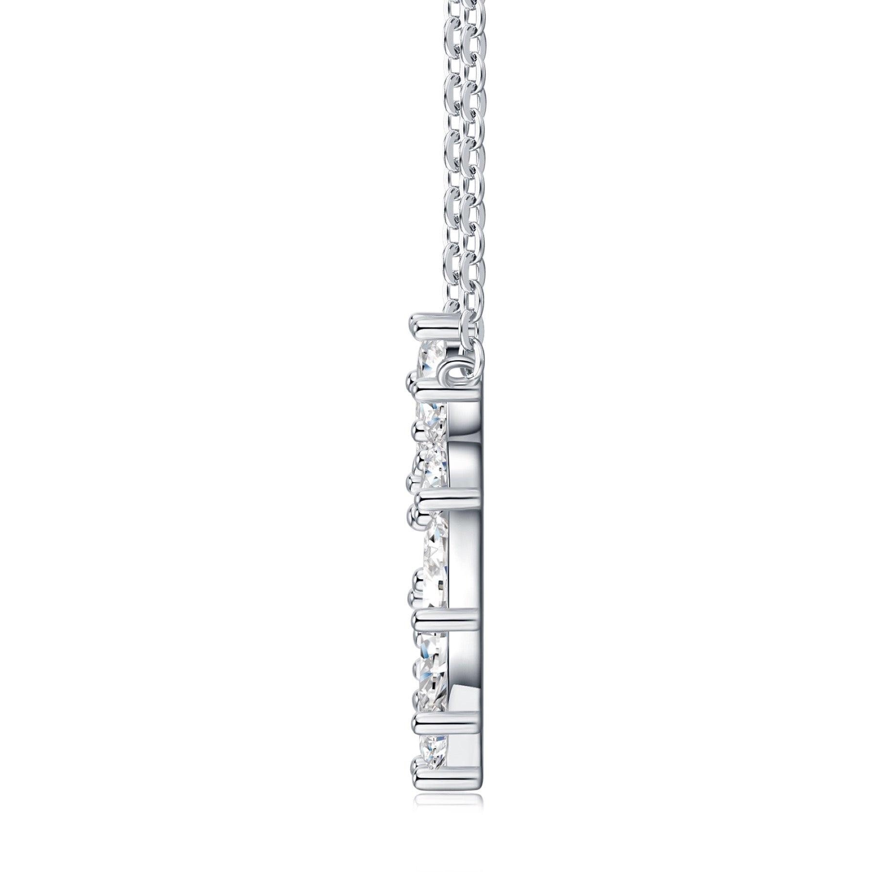 Verdure Moissanite Laurel Wreath Necklace in Sterling Silver