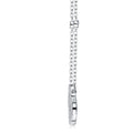 Coeur Moissanite Baguette Heart Necklace in Sterling Silver