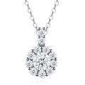 Marguerite 1 Carat Moissanite Flower Pendant Necklace in Sterling Silver